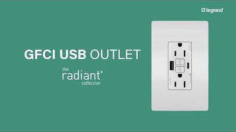 Charge anywhere with the first-ever GFCI USB Outlet