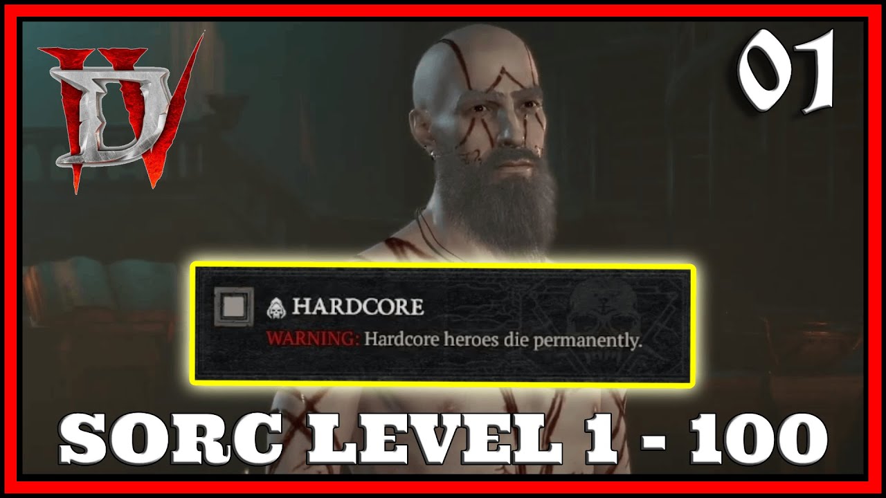 Diablo 4 Hardcore Road to 100 Sorcerer Playthrough Part 01 - YouTube