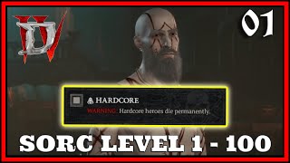 Diablo 4 Hardcore Road To 100 Sorcerer Playthrough Part 01