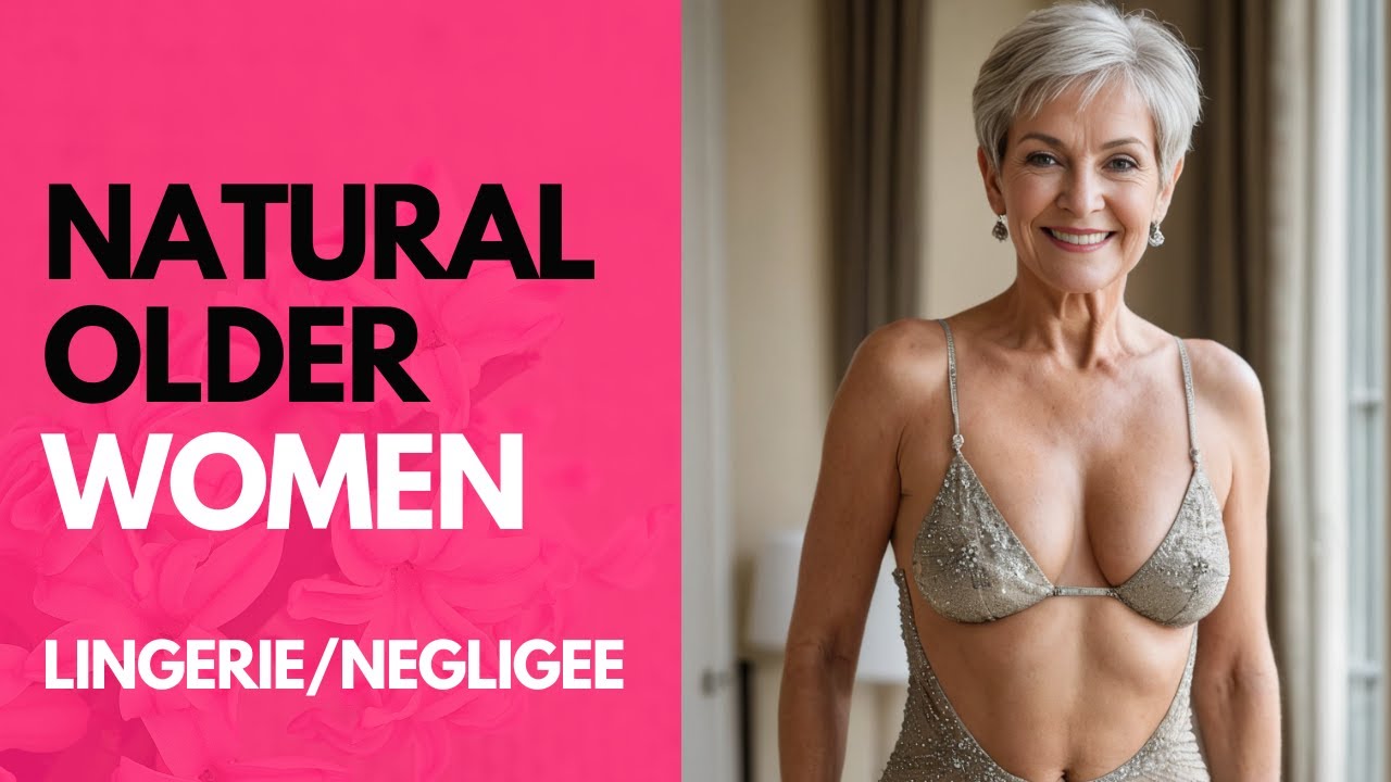 Graceful Beauty: Natural Older Woman OVER 60 in Lingerie