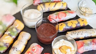 Fresh Summer Rolls with Fruits | Best Summer Dessert