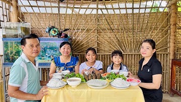 Cá Lóc Đồng Nướng Mía Cuốn Bánh Tráng Mè-Chấm Nước Mắm Me Ngon Tuyệt/KPV