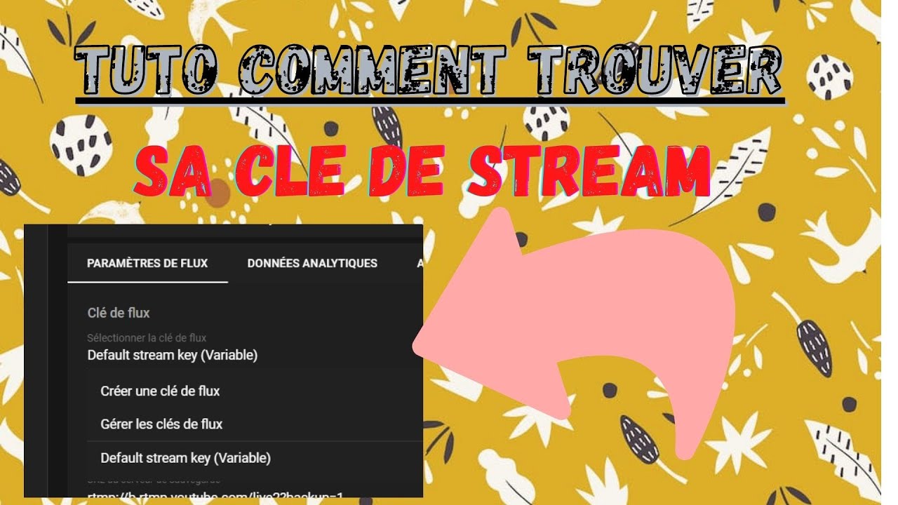 TUTO COMMENT TROUVER SA CLÉ DE STREAM POUR LES LIVES YOUTUBES - YouTube