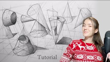 How to draw CONES in PERSPECTIVE [ BEGINNER TUTORIAL]