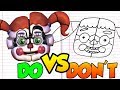 DOs & DON'Ts   Drawing Five Nights At Freddy's Baby In 1 Minute CHALLENGE!