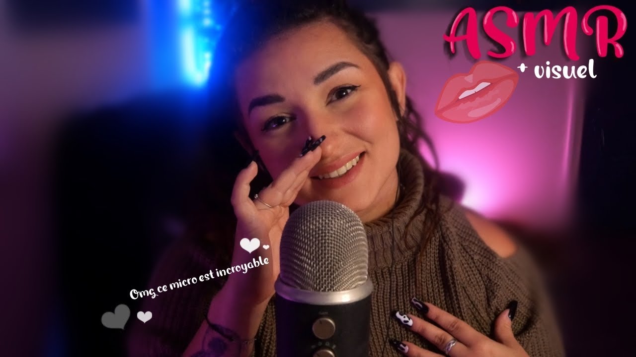 ASMR FRANÇAIS : VISUEL ET BRUITS DE BOUCHE = BEST COMBO (avec le blueyeti pro 😍😍)