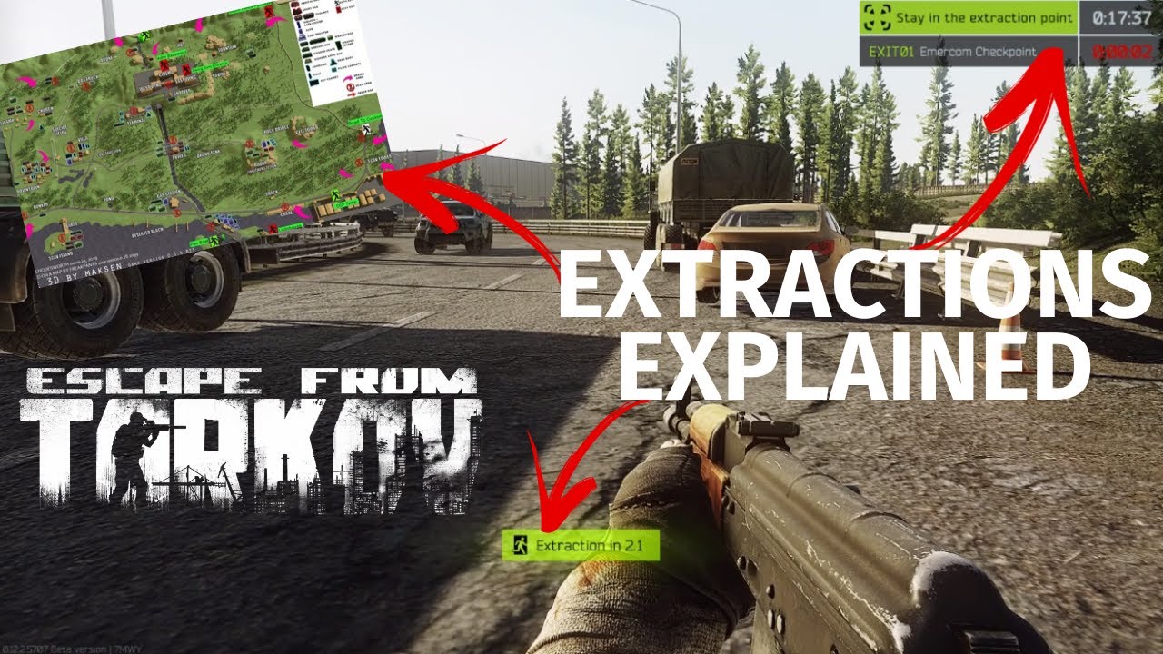 escape from tarkov maps extraction points