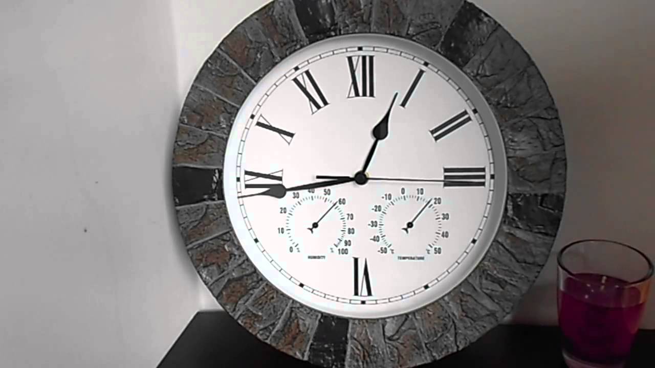 GG0018 Slate Effect Outdoor Clock YouTube