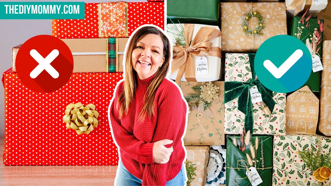 Wrapping Paper & Tape Easy Last Minute Gift Idea + Tag - Mama