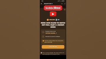 Meme coin scams to watch out for | part 3  | MemeFi Guide | MemeFi YouTube video secret code