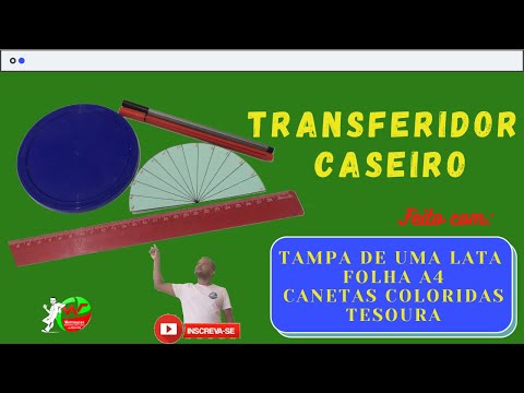 Vídeo: Como Fazer Um Transferidor