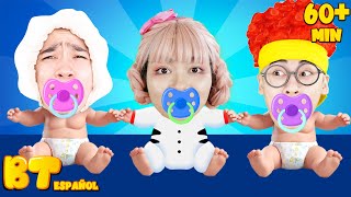 Mommy Give Me Yummy 🍼 Diaper Time + More Funny Kids Songs | BooTiKaTi Spanish