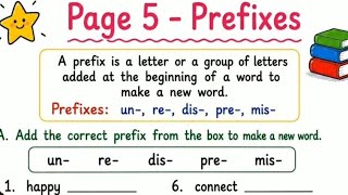 Prefixes definition and worksheet /englishgrammerworksheetonprefixes
