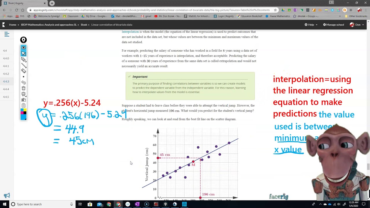 2019-2020 IB AA Topic 4.4.3 Prediction - YouTube