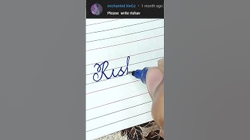 Rishav - Beautiful name in Cursive writing | Cursive writing for beginners | #shorts