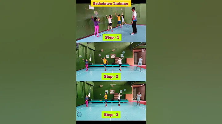 " Step by step " Badminton Training #shorts