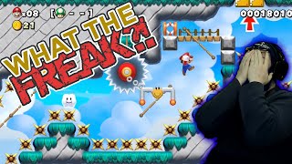 WHAT THE FREAK?! | Super Mario Maker 2 Super Expert No Skip with me, Oshikorosu! [104]