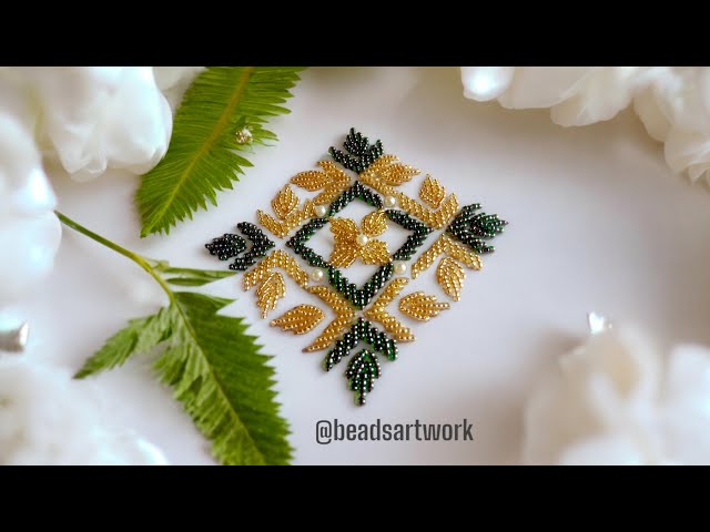 How to do hand embroidery beads work, beaded work