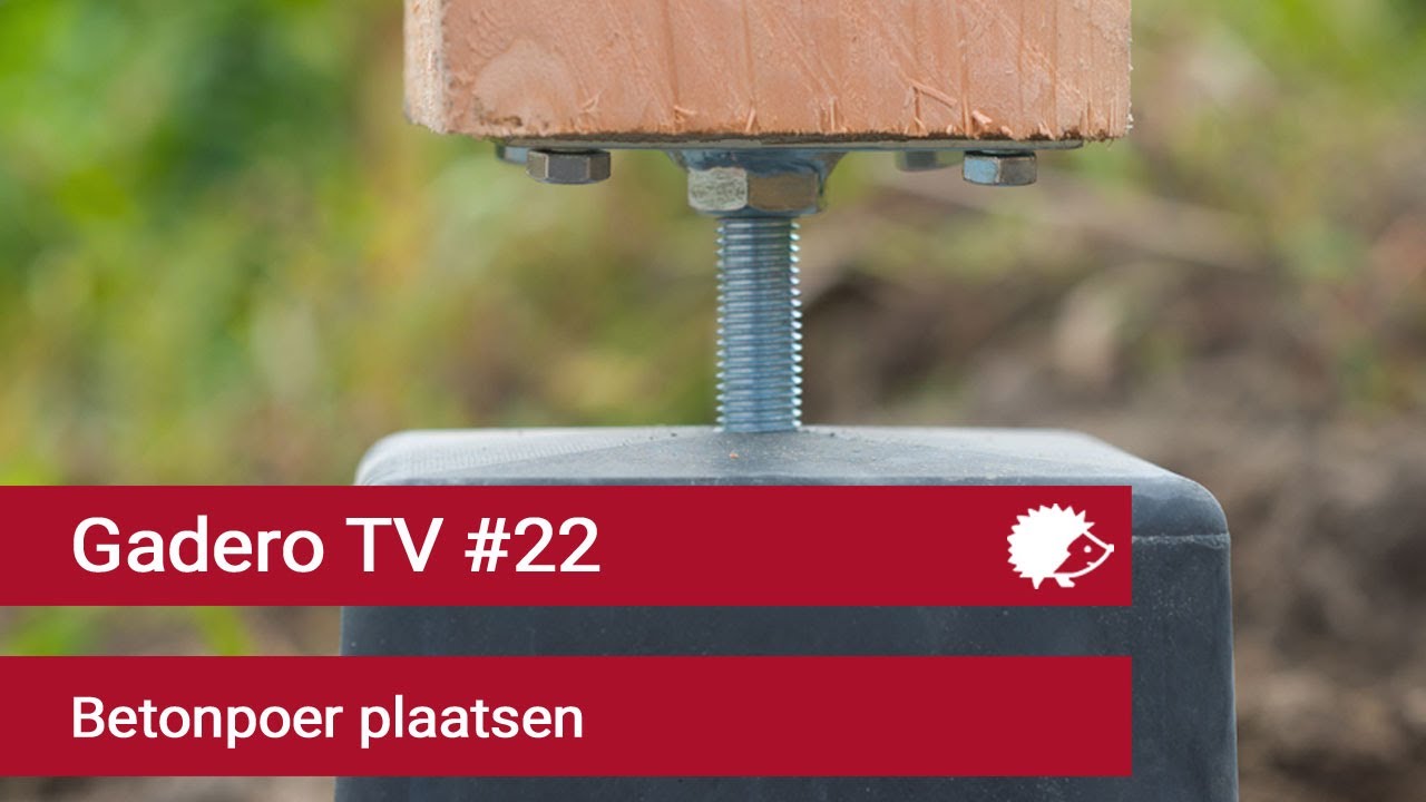 #22 Betonpoeren plaatsen voor overkapping bouwen