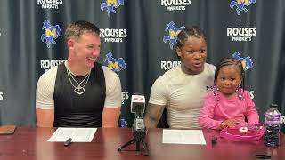 Jake Strong and Shoes Brinkley postgame vs. HCU.