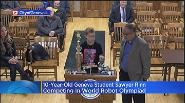 10-year-old Geneva student Sawyer Rinn to compete in World Robot Olympiad