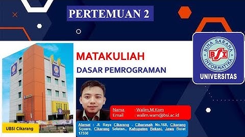Pembelajaran Dasar Pemrograman Tipe data & Variable ( Sintaks Dasar Python Pertemuan 2)
