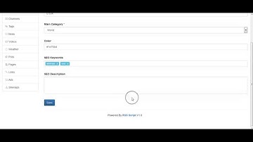 RSS-Script Categories Managament
