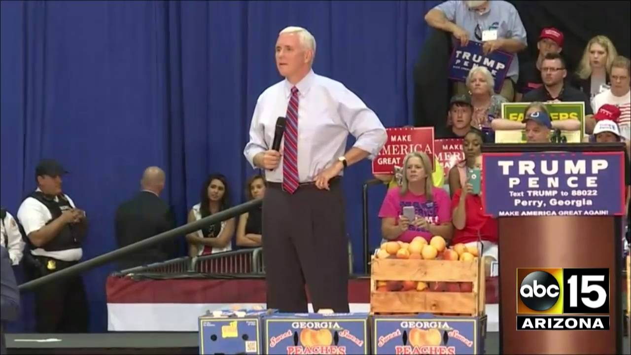 Watch Gov Mike Pence react to spirited old Georgia man say Hillary Clinton belongs in Federal Prison