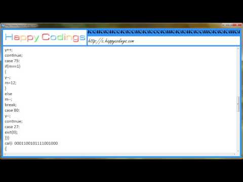 Calendar of Thousands of Years - C Code Example