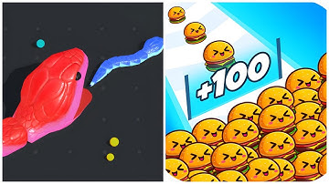 Food Run 3D vs Snake Clash.io - (ASMR Game, New Update), Max Level