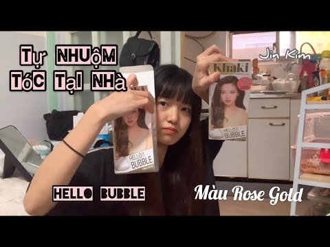 [Vlog 24]  Tự Nhuộm Tóc Tại Nhà. Không Biết Có Lên Màu Như Hình Không? Hello Bubble ❄️ JinKim