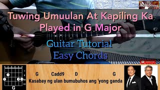 Tuwing Umuulan At Kapiling Ka - Guitar Tutorial Easy Chords