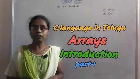 Arrays|Introduction|@RC REDDY INSTITUTE OF TECHNOLOGY ATP BY JYOSHNA RANI DEVIREDDY|