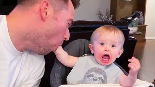 Funny Baby Videos - Hilarious Daddy Is Home Alone With His Baby