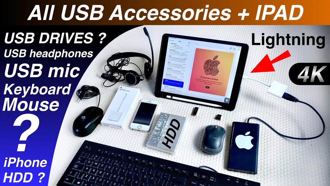 How to Connect USB devices to ipad and iphone lightning to usb 3