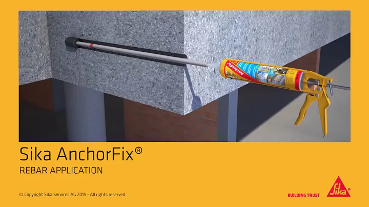 Anchoring adhesive : Sika AnchorFix. Rebar application