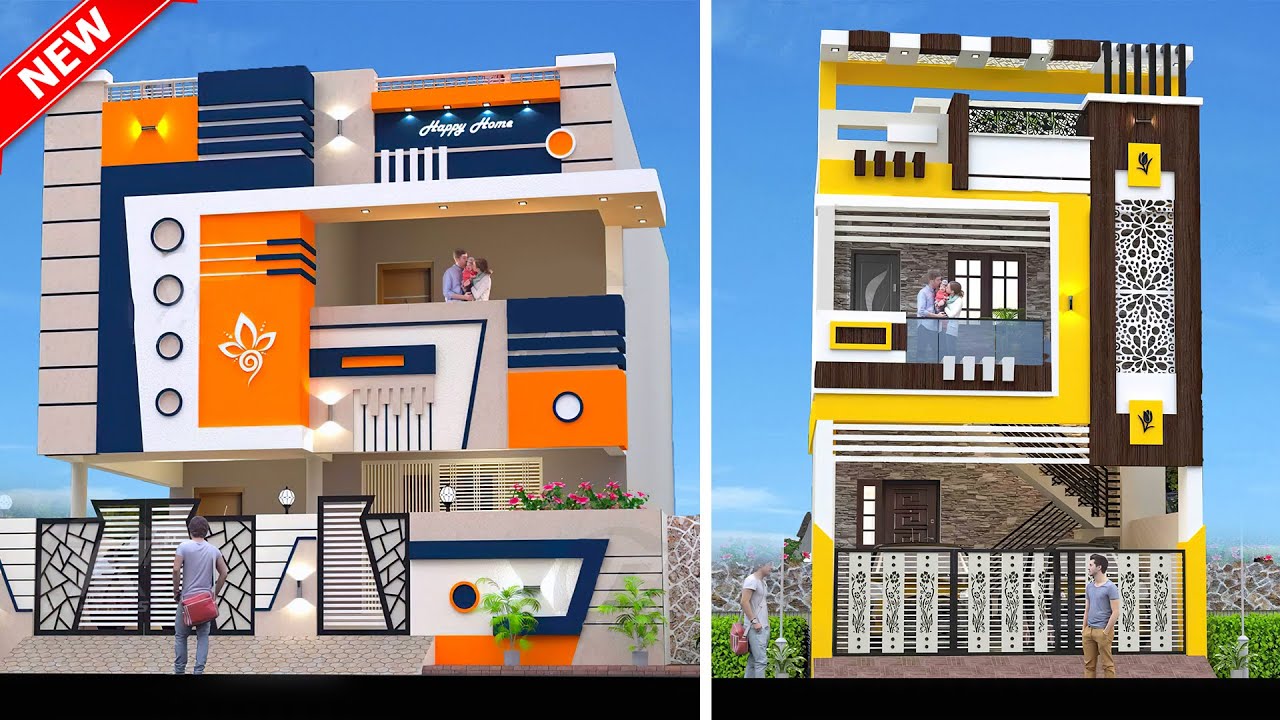 Latest 30 Two Floor House Elevation Designs For Double Floor House ...