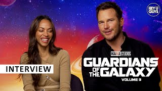 Chris Pratt & Zoe Saldana on Guardians of the Galaxy 3, favourite songs & favourite memories