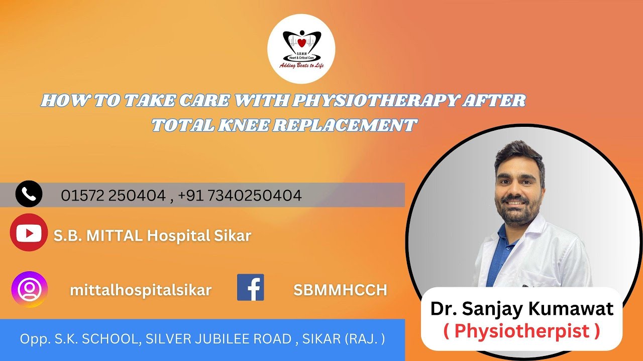 How to take care with physiotherapy after total knee replacement - YouTube