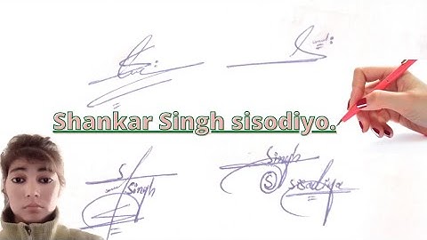 Shankar Singh sisodiyo name signature in English#name  signature with arooj