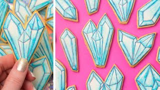 How To Decorate WATERCOLOR CRYSTAL COOKIES