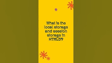 What is Local Storage & Session Storage in HTML5? 🧐 #webdevelopment #shorts #javascript  #html5