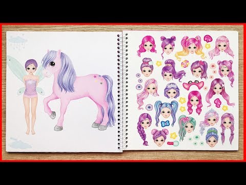 Dán hình thay đồ công chúa tiên bướm & ngựa Unicorn 1 sừng - Sticker dolly dressing (Chim Xinh)