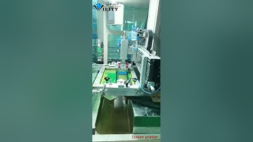 Automatic glass mobile phone screen - screen printing production line #mobilephonescreen