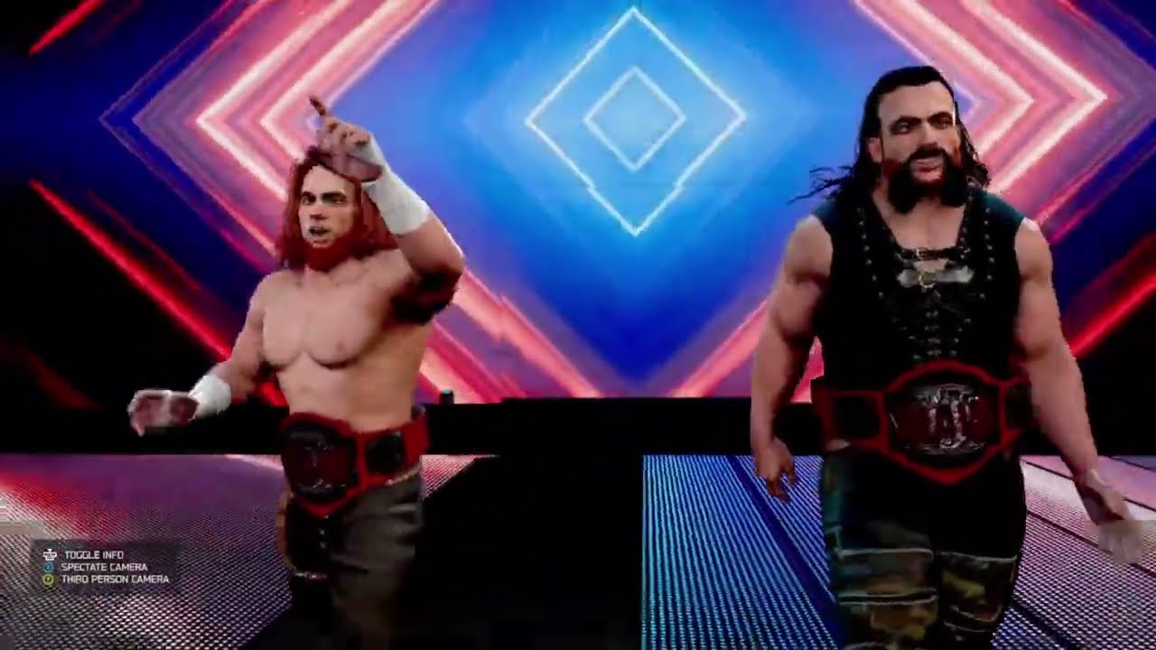 WWE2K25 Пользовательская вселенная: Вход в M.A.W. 1 сезон 18 серия, матч 4: Тройной поединок за т...