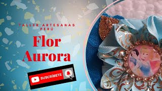 Como hacer flor AURORA para vincha elástica para niñas - tutorial de banda elástica - diy