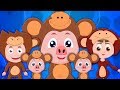 fünf kleine Affe | Affe Reime | Gedicht für Kinder | Five Little Monkey | Nursery Rhymes | Kids Song