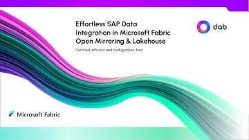 Effortless SAP Data Integration to Microsoft Fabric powered by dab