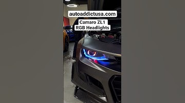 RGB Camaro Headlights @AutoAddictUSA #autoaddictusa #chevroletcamaro #camaro #camaromods