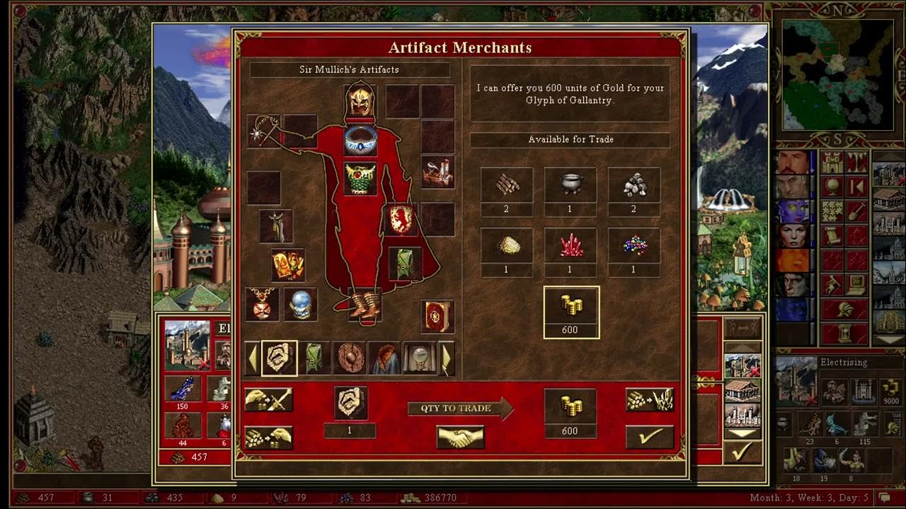 heroes 3 selling artifacts YouTube